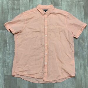 INC International Concepts Linen Blend Button‎ Up Shortsleeve Shirt